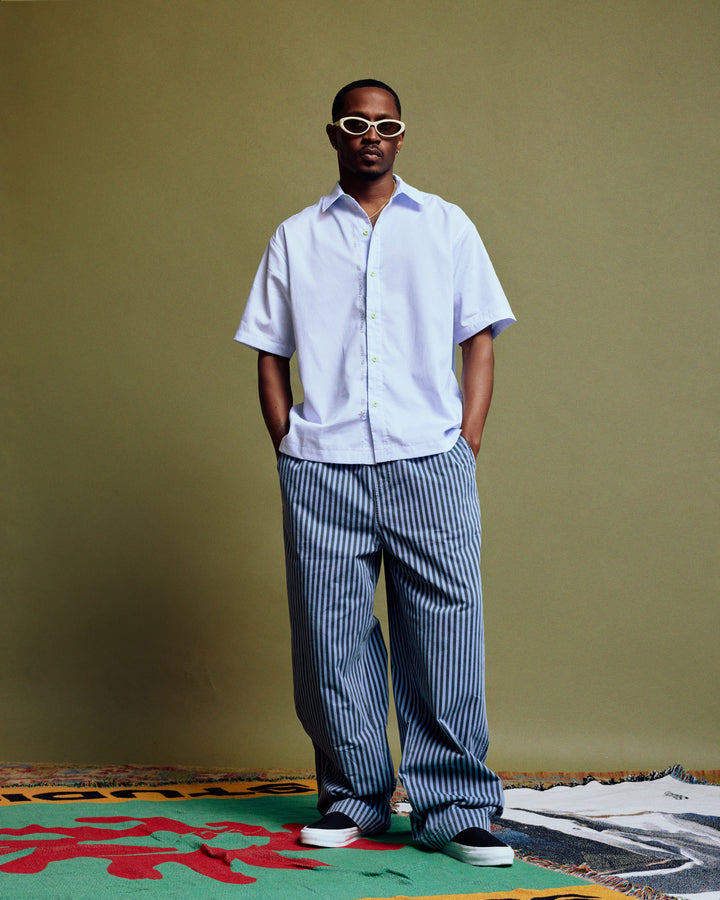 WASHED STRIPE CHEF PANT