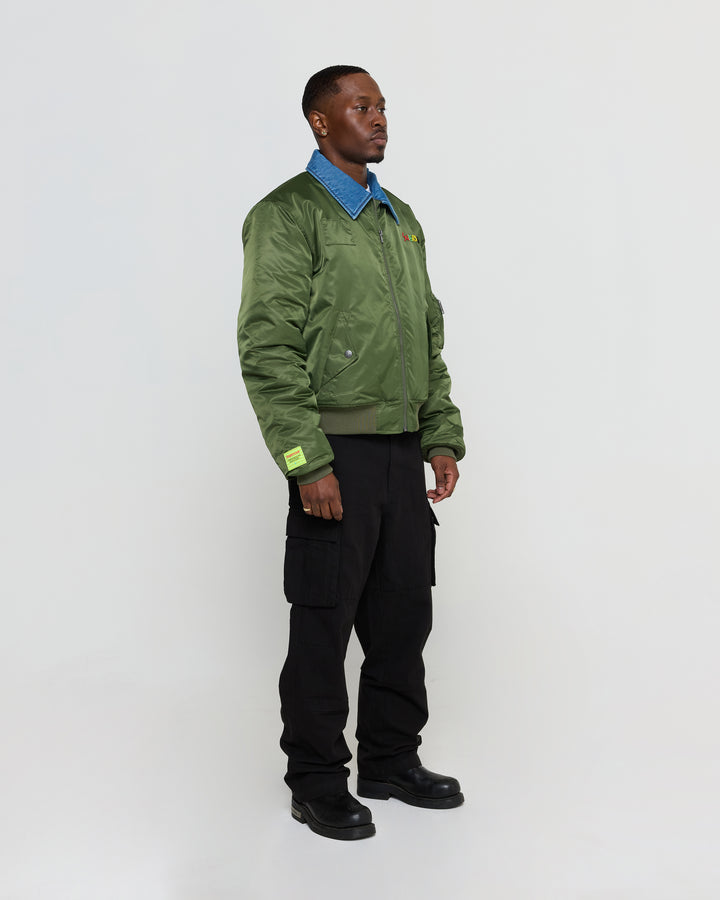 CONTRAST FLIGHT JACKET