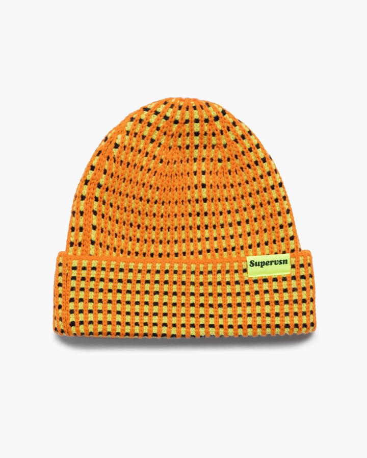 CONTRAST GRID BEANIE