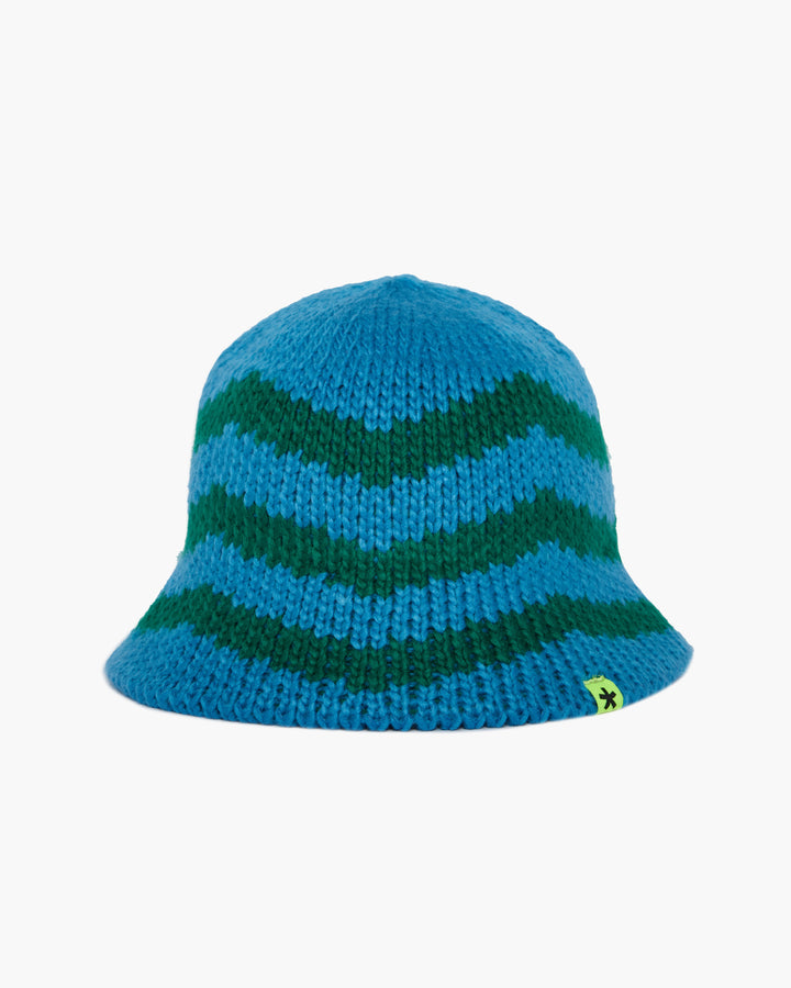 STRIPED KNIT BUCKET HAT