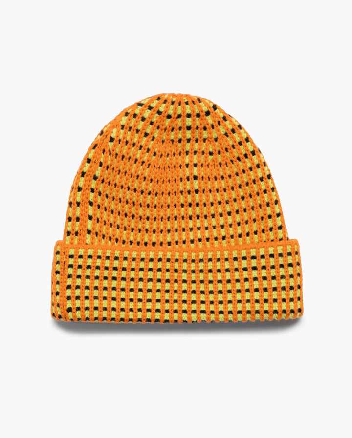 CONTRAST GRID BEANIE