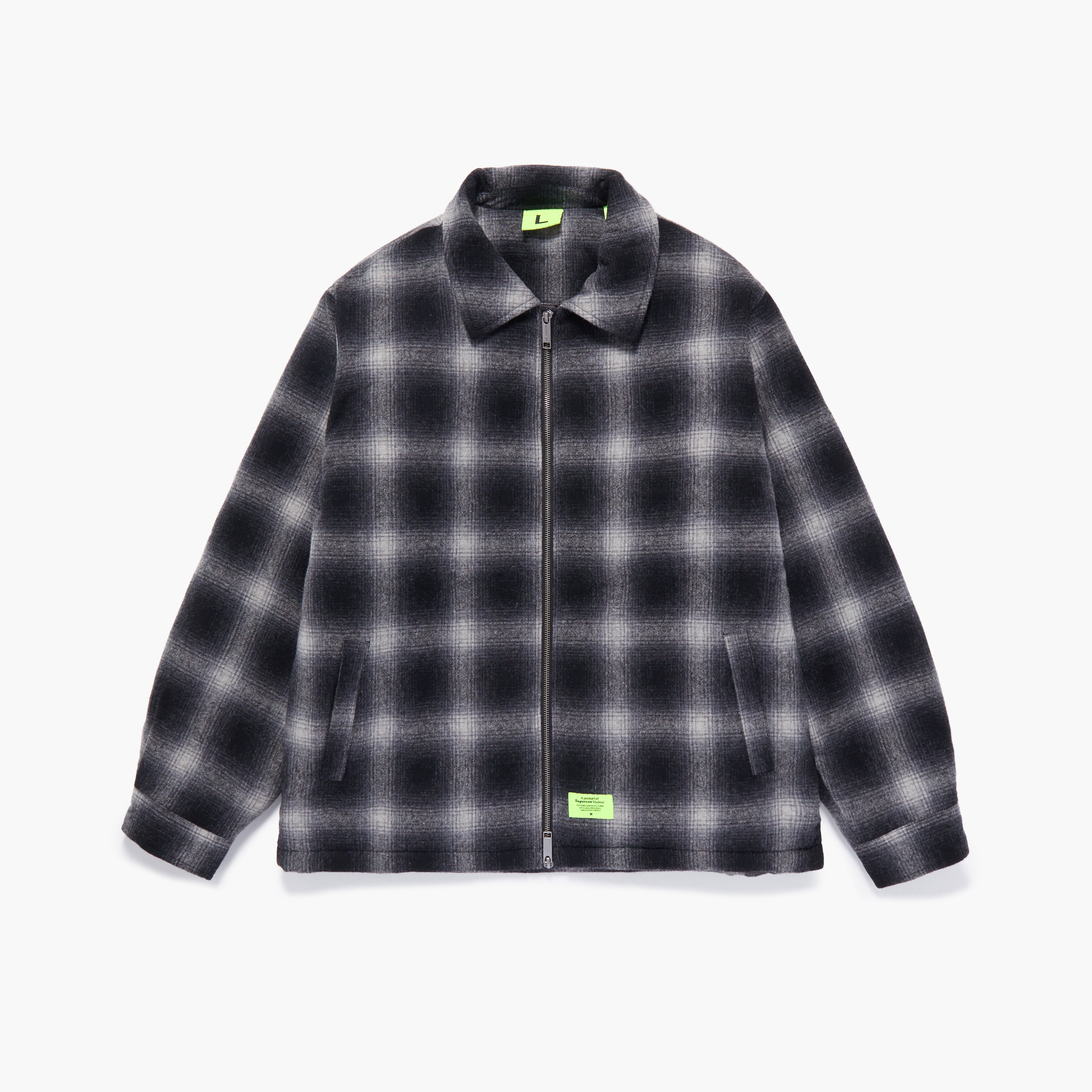 SHADOW PLAID ZIP WORK JACKET