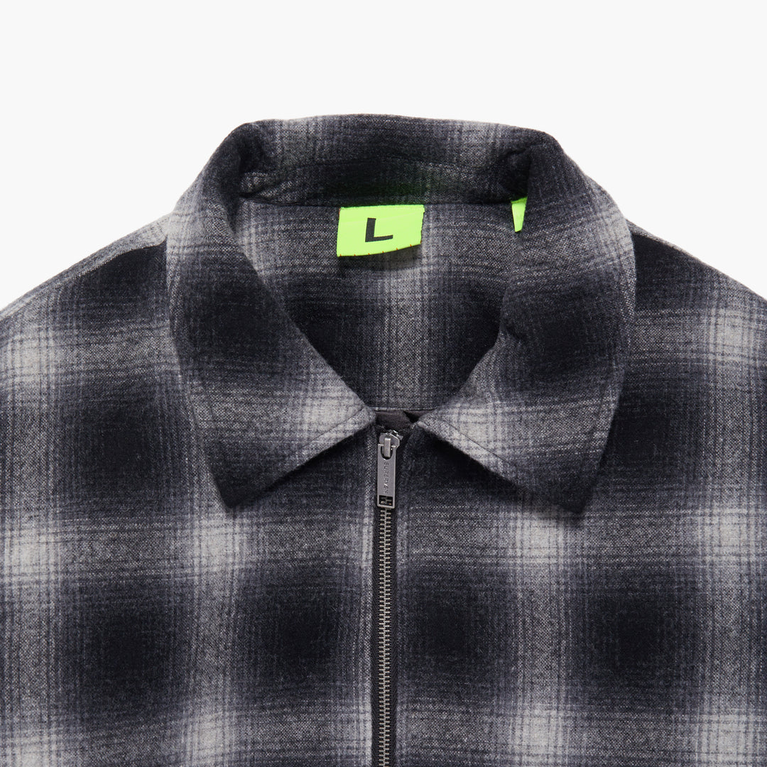 SHADOW PLAID ZIP WORK JACKET