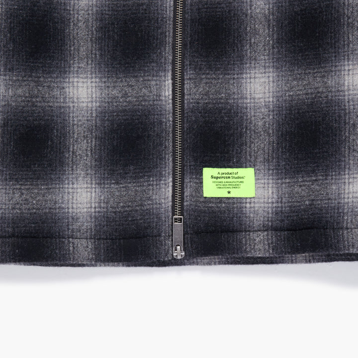 SHADOW PLAID ZIP WORK JACKET