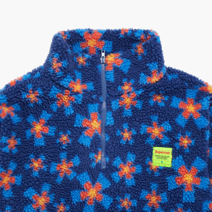 STARBURST SHERPA PRINT 1/4 ZIP SHIRT