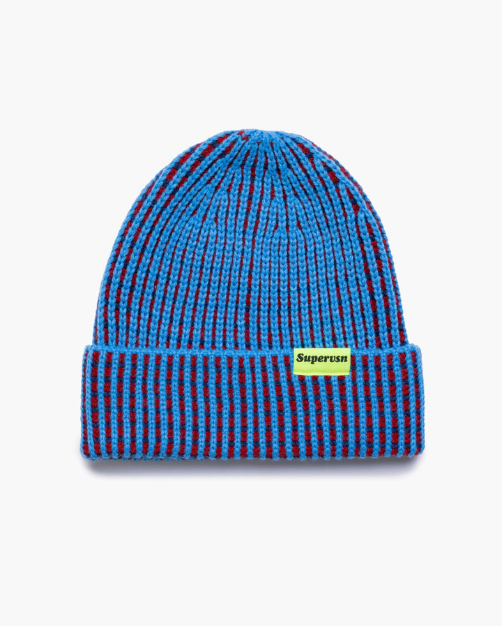 CONTRAST GRID BEANIE