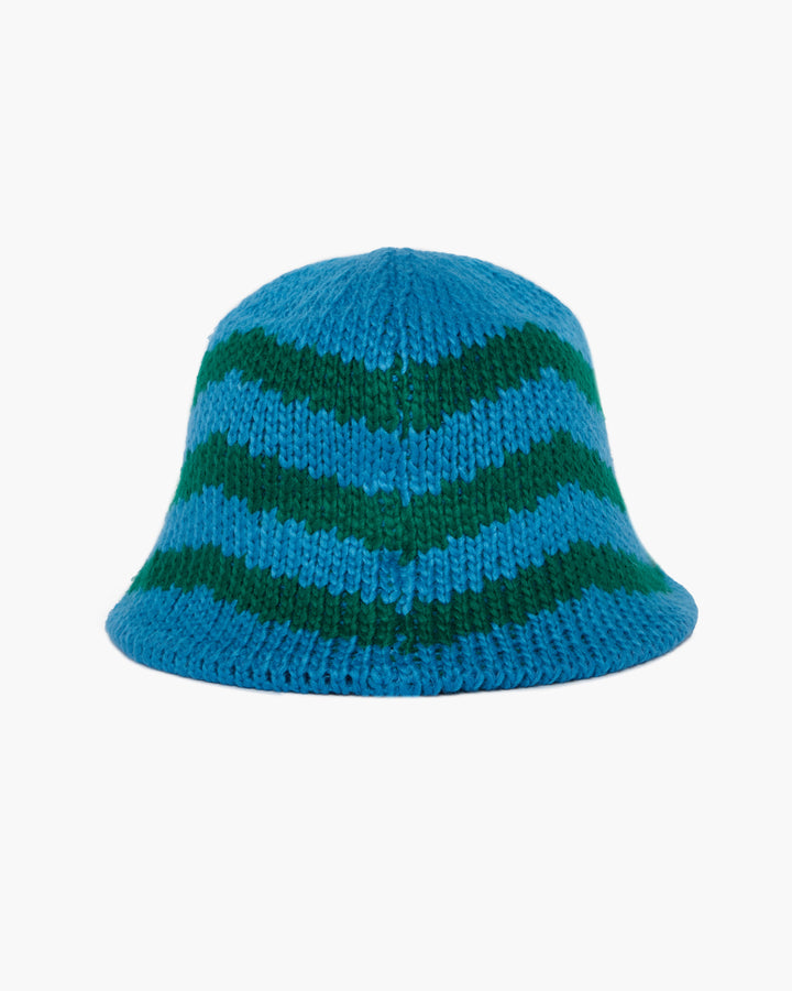 STRIPED KNIT BUCKET HAT