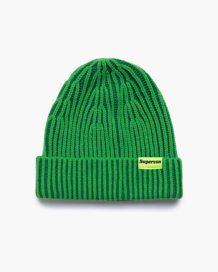 CONTRAST RIB BEANIE