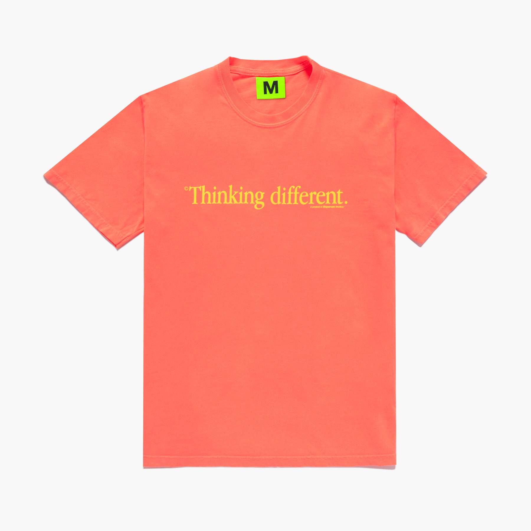 THINKING DIFFERENT TEE (NEON CORAL) – Supervsn Studios