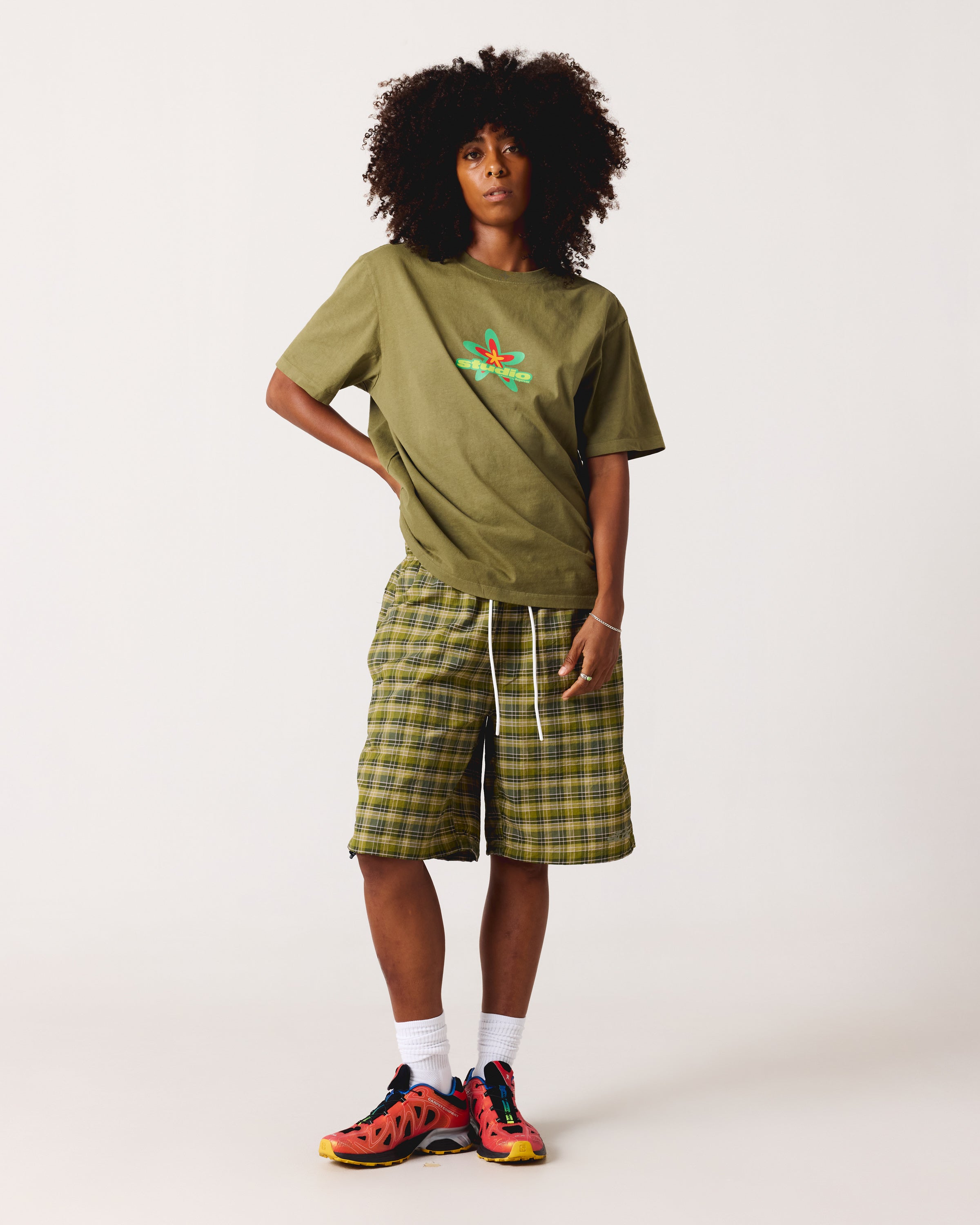 STUDIO PLAID SHORTS