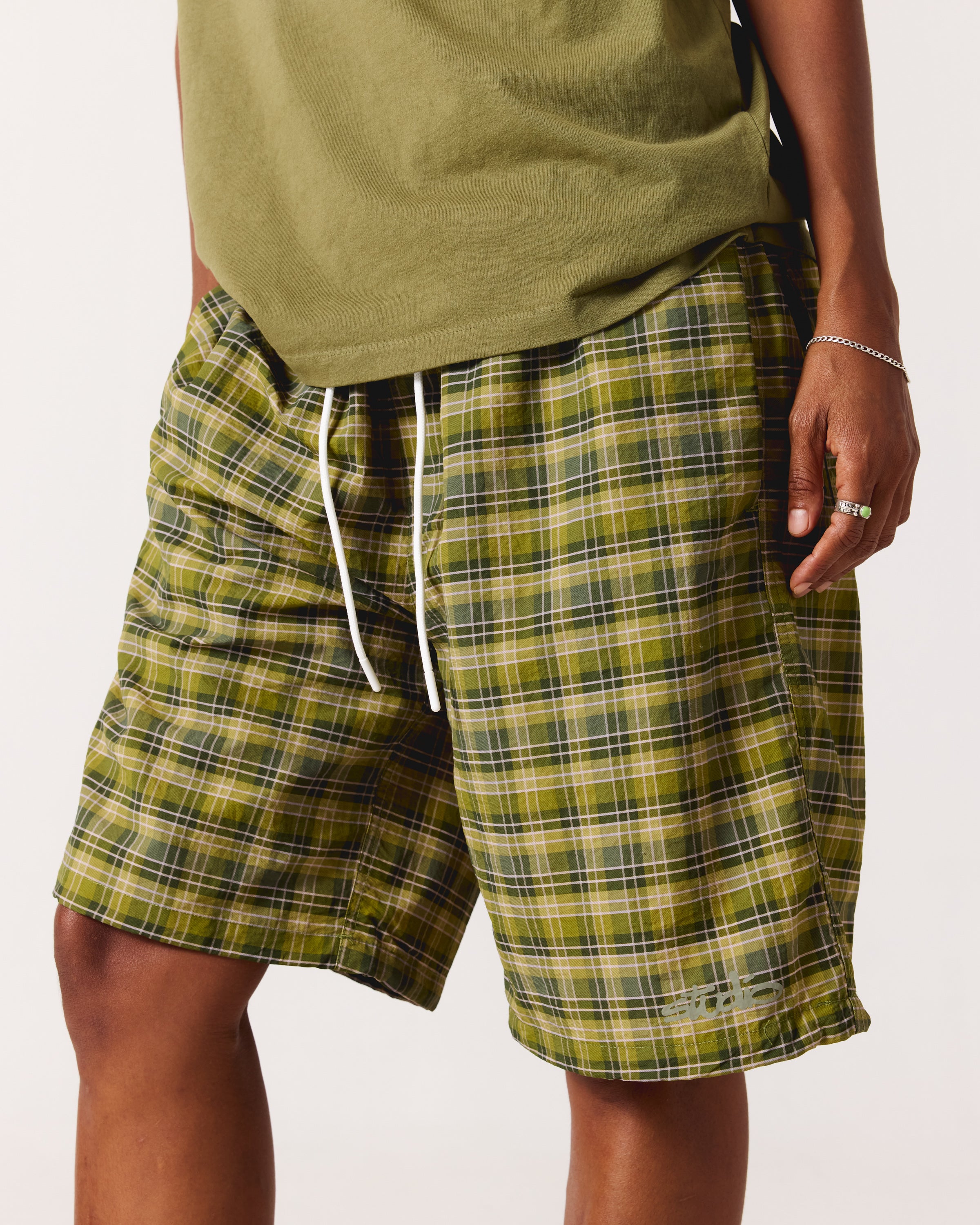 STUDIO PLAID SHORTS