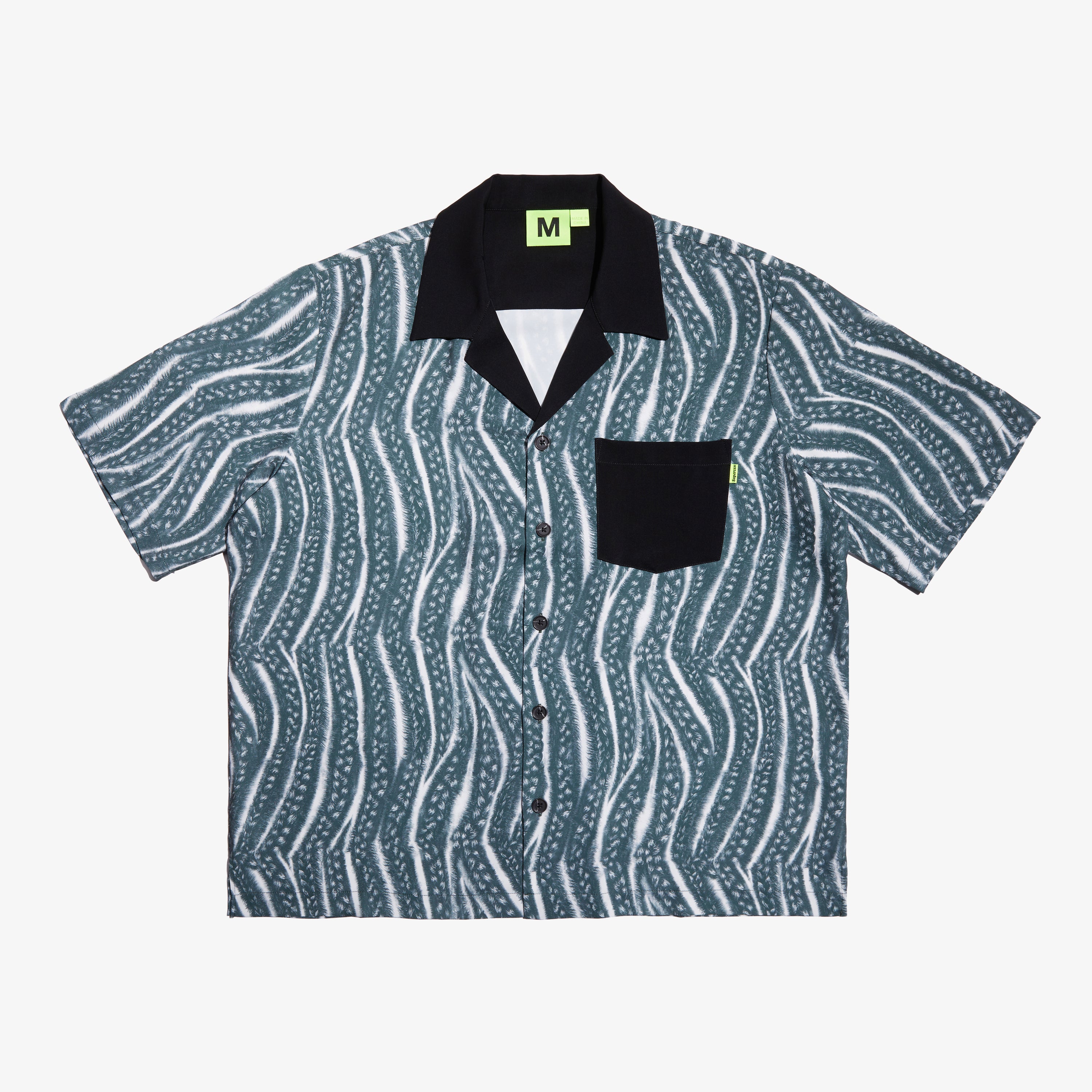 CORNROW CAMP COLLAR SHIRT (BLACK)