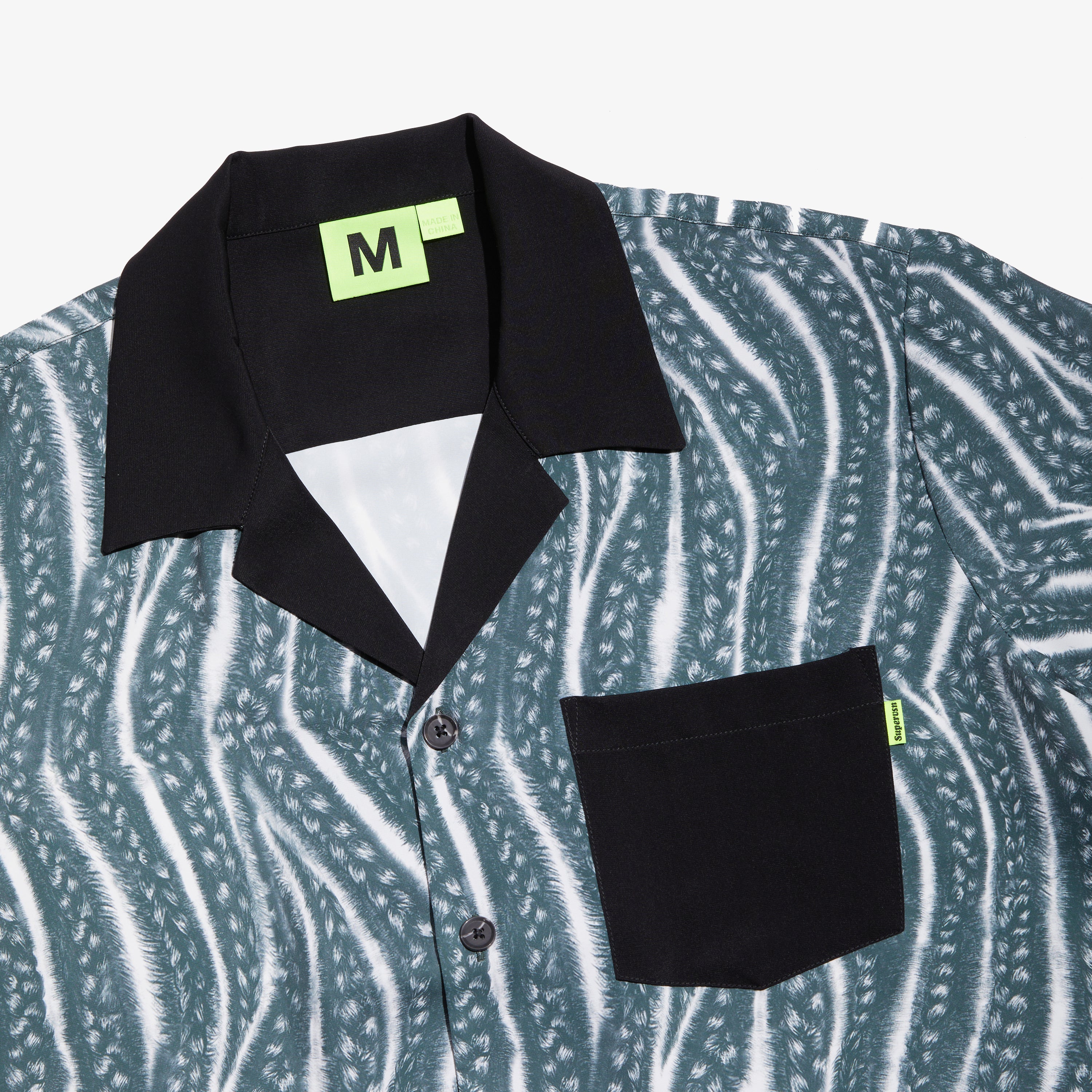 CORNROW CAMP COLLAR SHIRT (BLACK)