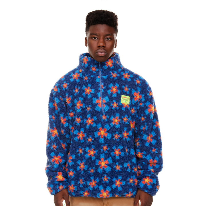 STARBURST SHERPA PRINT 1/4 ZIP SHIRT