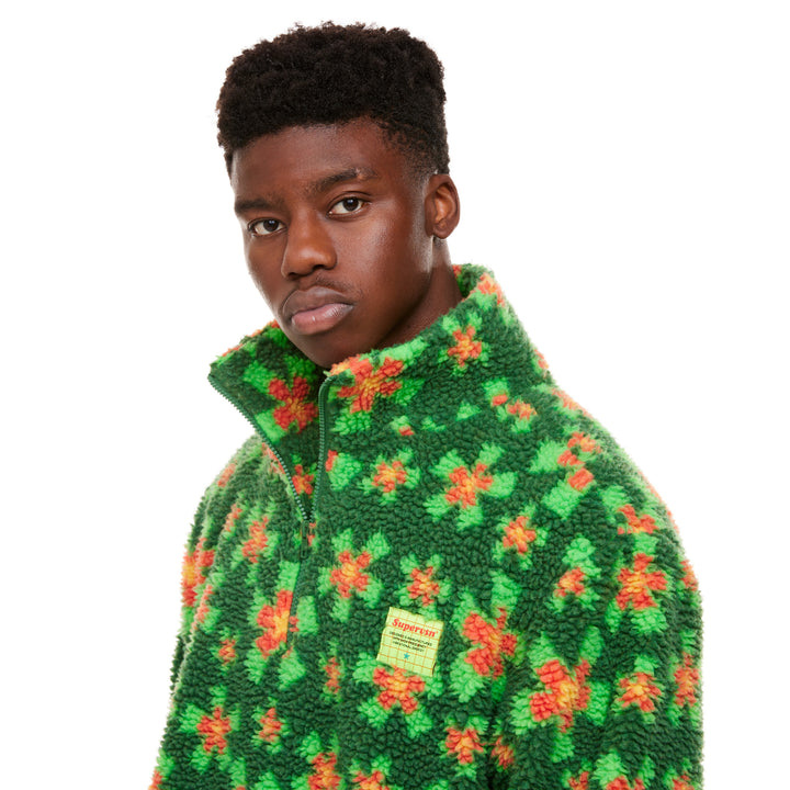 STARBURST SHERPA PRINT 1/4 ZIP SHIRT