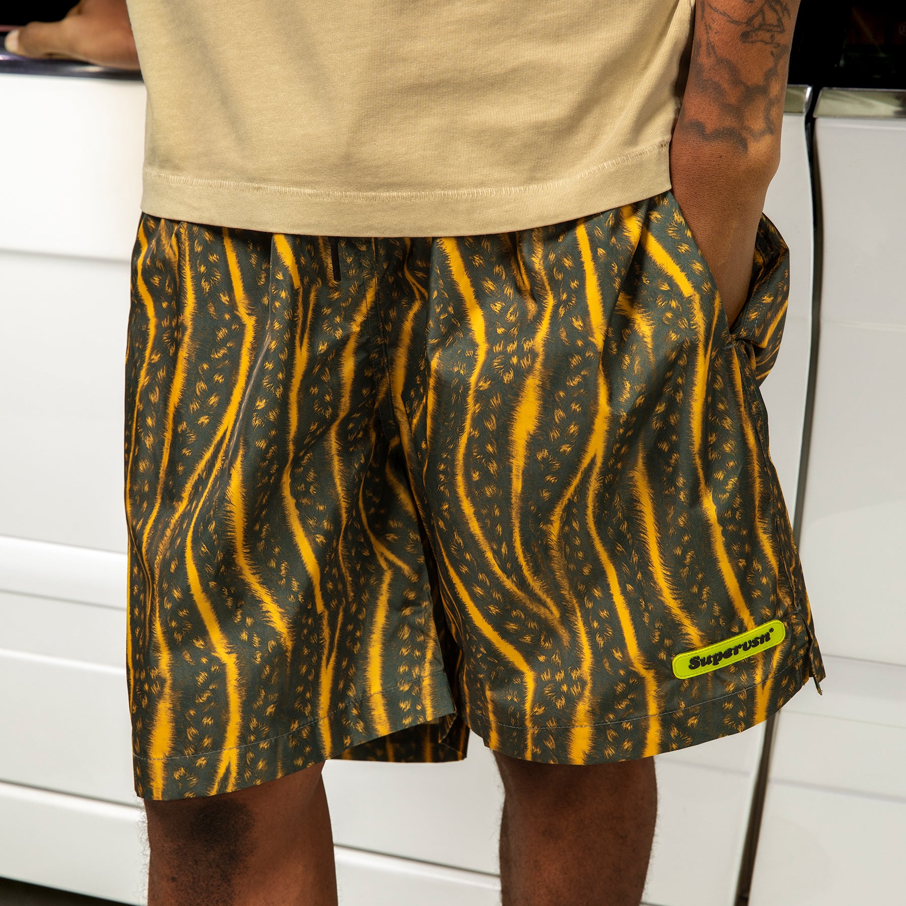 CORNROW SHORTS (GOLD)