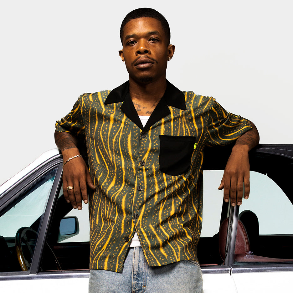 CORNROW CAMP COLLAR SHIRT (GOLD)