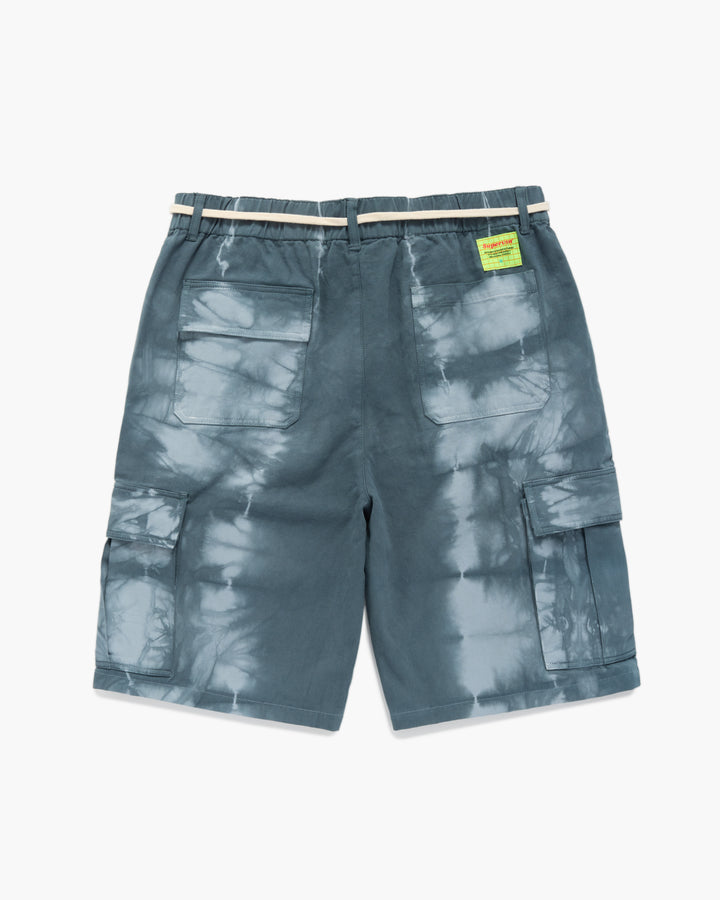 INDIGO DYED CARGO SHORTS