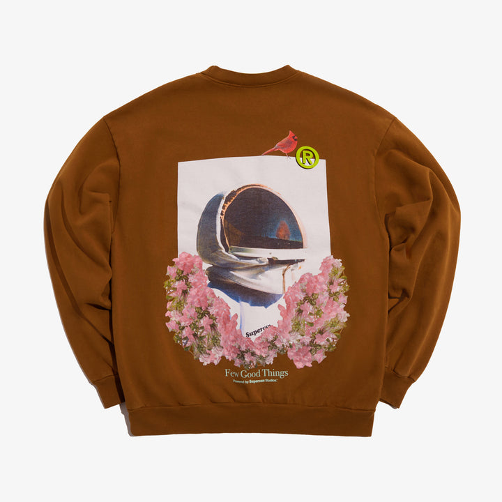 SPACEMAN & FLOWERS CREWNECK