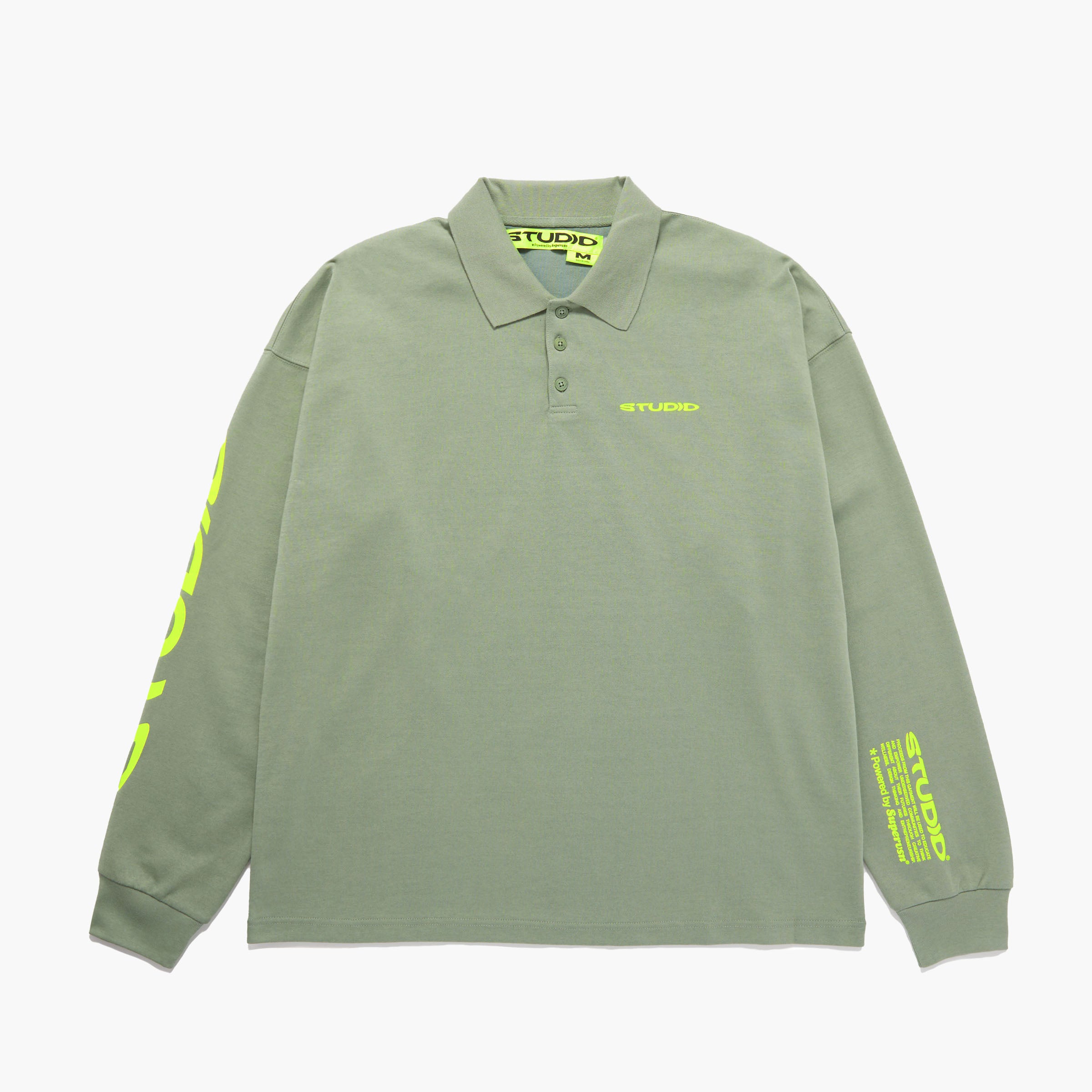 STUDIO L/S POLO TEE (ALGAE)